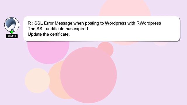 R : SSL Error Message when posting to Wordpress with RWordpress смотреть онлайн