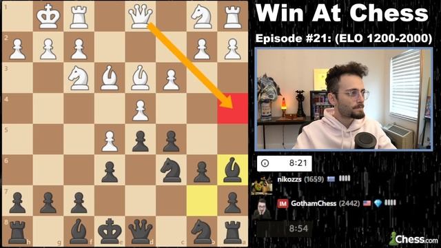 Win At Chess #21 (1200-2000 ELO) смотреть онлайн
