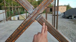 Строим гараж из сэндвич-панелей 8х6х3 «с нуля под ключ». Часть 4. Связи, подготовка к монтажу ферм.