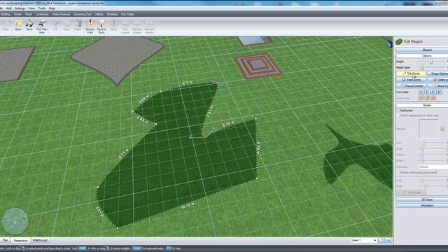 Урок 28 — редактирование точек и форм в Realtime Landscaping Architect смотреть онлайн