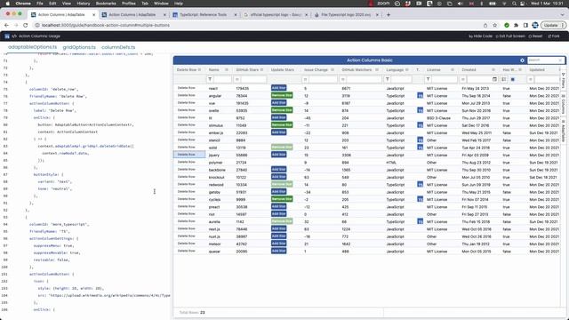Action Columns in AdapTable смотреть онлайн
