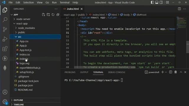 ReactJS #S1 ? How to create react js app in visual studio code смотреть онлайн