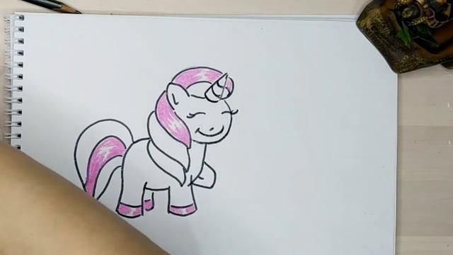 Как нарисовать единорога на радуге | Урок рисования с детьми от 5 лет смотреть онлайн