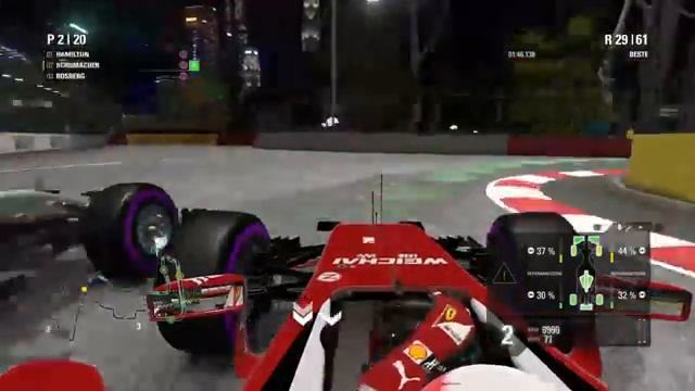 F1 2016 [AI LEGEND] Michael Schumacher Ferrari 100 % Rennen Singapur GP смотреть онлайн