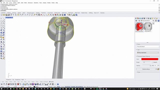Rhino 7 for Windows - SubD soap bottle смотреть онлайн