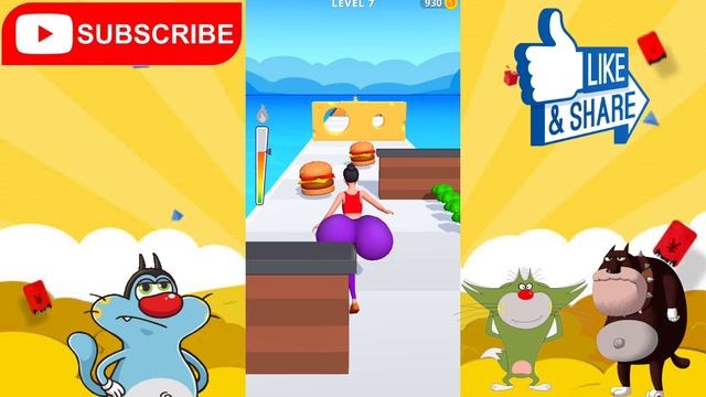 NOOB vs PRO vs HACKER vs GOD | In Twerk Race 3D | With Oggy And Jack | Health Loss смотреть онлайн