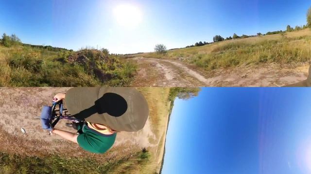 Панорамное Видео 360 VR 4K для очков виртуальной реальности. Велопрогулка на природе Samsung Gear36