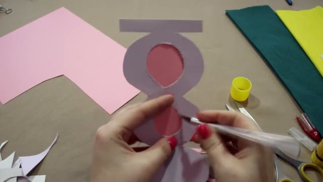 Объемная красивая открытка к 8му Марта своими руками! смотреть онлайн