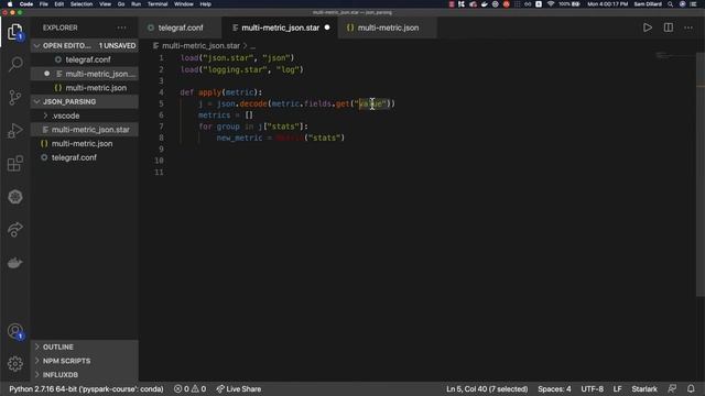 JSON to InfluxDB Line Protocol Using Telegraf and Starlark смотреть онлайн