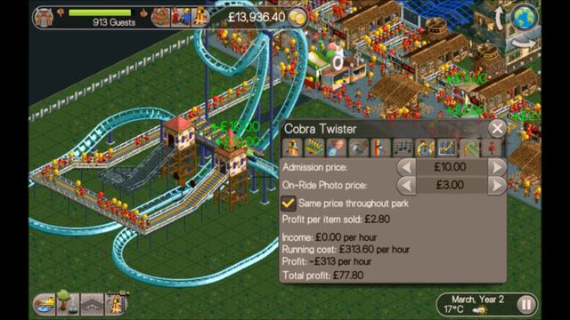 Roller Coaster Tycoon Classic - Tutorial - Cobra Twister смотреть онлайн