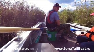 Мотор-Весло Длиннохвостый мотор LTB (ЛонгТаил)  с установленным "заглубителем"