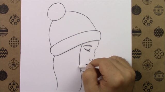 Kolay Adım Adım Bere Takmış Bir Kız Nasıl Çizilir, Çizim Hobimiz Karakalem Resimleri