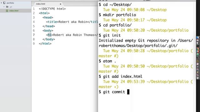 Building a Portfolio Page, Part 1, Setting up Git смотреть онлайн