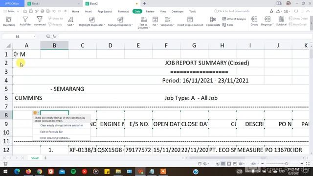WPS Spreadsheet 2. Clear empty strings before and after смотреть онлайн