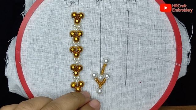 Beads Hand embroidery basic stitches tutorial for beginners || Beads embroidery design смотреть онлайн