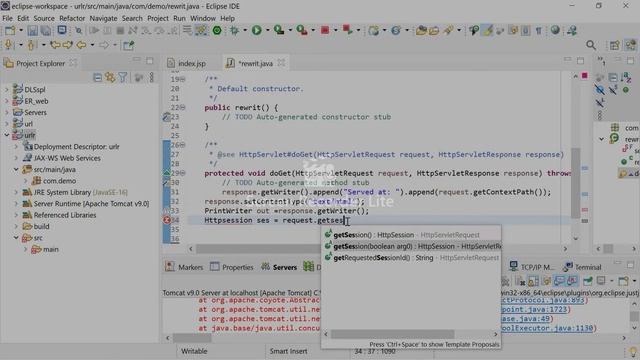 JSP - 10 URL Rewriting using encodeurl method. смотреть онлайн