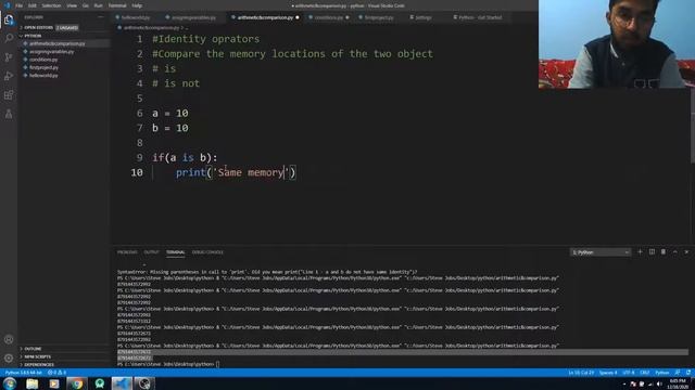 Identity Operators in Python || Python tutorials for beginners смотреть онлайн