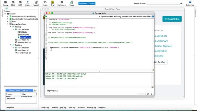 تور مۇلازىمەتلىرى دەرسىلىكلىرى 18-قىسىم[SoapUI: accessing Property values in Groovy Scripts part1] смотреть онлайн