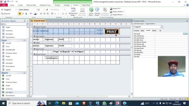 How to put PRINT button on a Report | Microsoft Access Projects Reports смотреть онлайн
