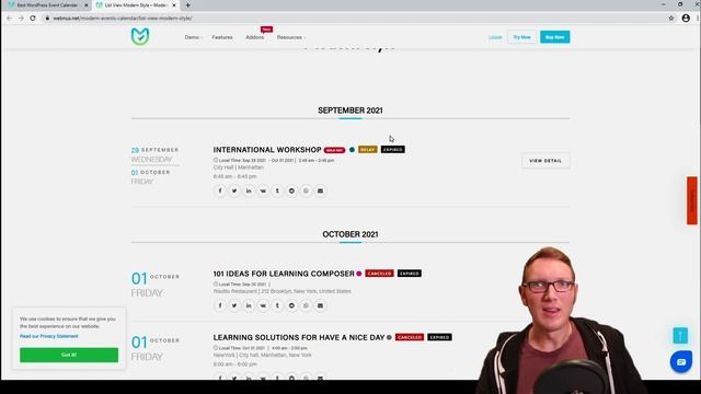 Kostenloser Wordpress-Kalender für Yoga-LehrerInnen | Modern Events Calendar-Vorstellung смотреть онлайн