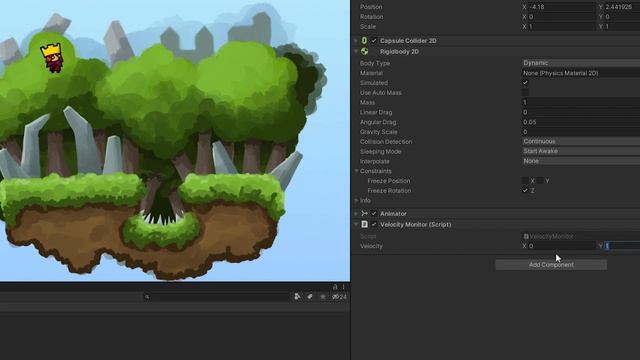 Unity - 2d Platform Movement - Gliding in under 3min! Learn how gravity affects velocity! смотреть онлайн