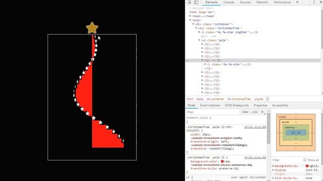 Pure CSS Animation Tutorial - CSS Christmas Tree - web development смотреть онлайн