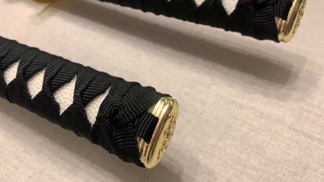 Два меча Катана и Вакидзаси золотая цуба, Japan Samurai swords Katana & Wakizashi D-50044-KA-WA-GLD смотреть онлайн