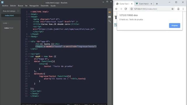 8 - Vue.JS desde cero - Eventos IV - Modificadores de eventos смотреть онлайн