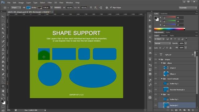 Export Kit PSD: Shape Tool Support смотреть онлайн