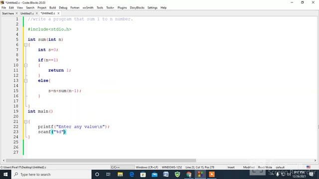 C Program to Find the Sum using Recursion function | | By abdus shobhan смотреть онлайн