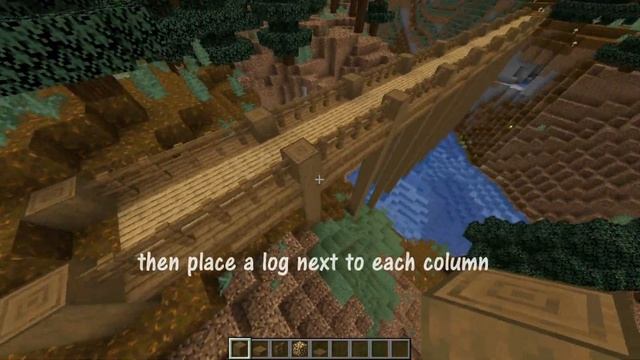 Minecraft | How to make a beautiful wooden bridge смотреть онлайн