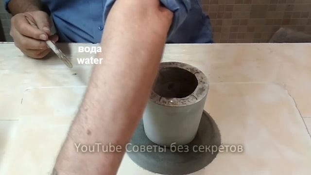 Цветочный горшок из цемента для сада своими руками. смотреть онлайн