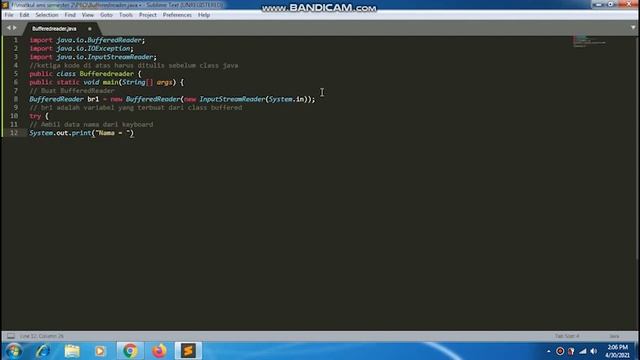 Tutorial Bufferedreader Java pada text editor Sublime Text смотреть онлайн