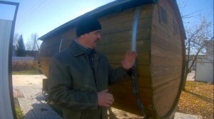 Баня Бочка.  Проблем со стяжками на бане