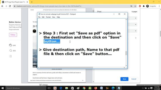 How To Save Full Webpage To PDF Using Google Chrome | Save Webpage As PDF Chrome | Easy Way смотреть онлайн