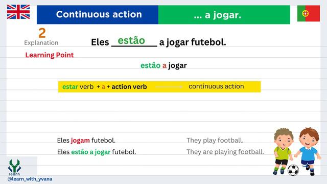 How to Form Present Continuous Tense with ESTAR + A + Verbs | Learn Continuous Actions in Portugues смотреть онлайн