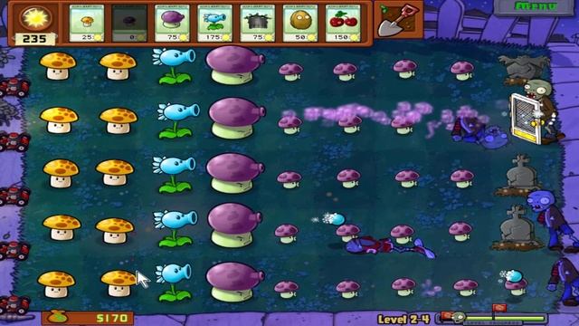Plants vs Zombies - Adventure Mode: Night смотреть онлайн