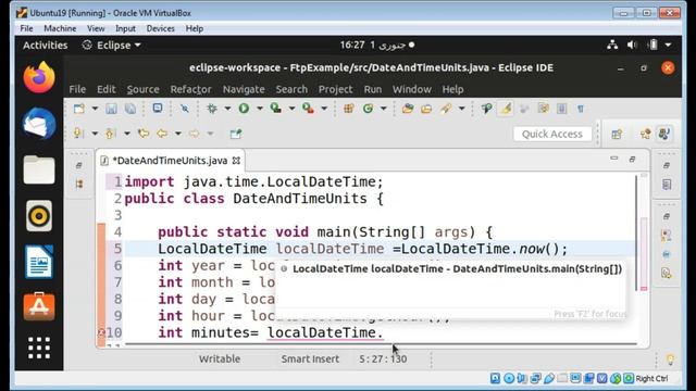 Getting date and time units in Java смотреть онлайн