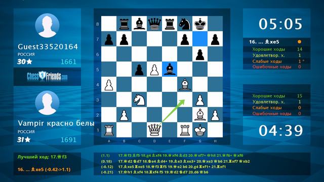Chess Game Analysis: Vampir красно белы - Guest33520164 : 1/2-1/2 (By ChessFriends.com) смотреть онлайн