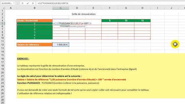 [Exercice sur Références] EXCEL : le TABLEAU à DOUBLE ENTREE смотреть онлайн