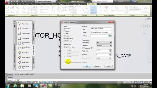 AutoCAD II 25-5 Defining the Attribute Insertion Point смотреть онлайн
