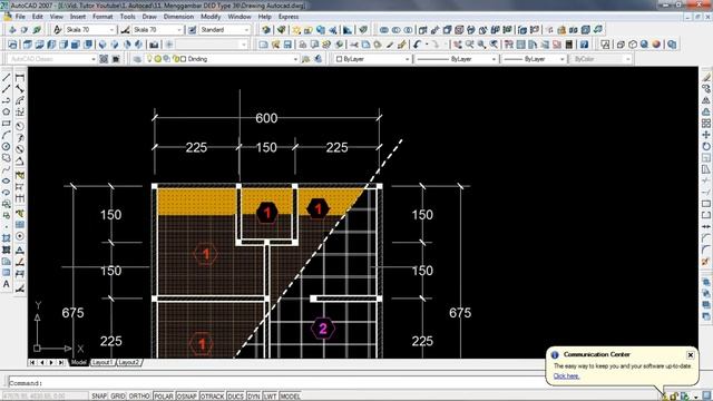 Membuat Denah Plafond Autocad (Type 36 Part 18) смотреть онлайн