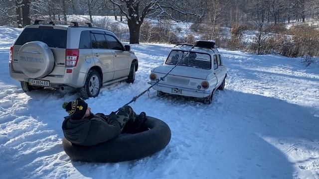 Suzuki Grand Vitara | Дрифт на Запорожце| Поездка в лес при -20 смотреть онлайн