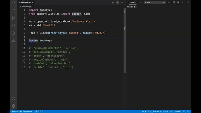 How to Apply Border Style in Excel using Python. Openpyxl Tutorial #7 смотреть онлайн
