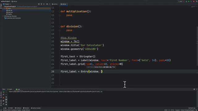 Create Graphical User Interface for calculator app with Python and TKinter - Beginner Tutorial смотреть онлайн