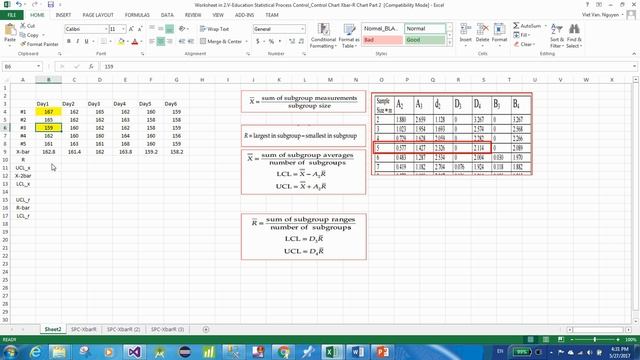 2.SPC Control Chart Xbar R Chart смотреть онлайн