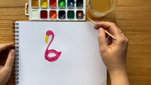 Как нарисовать ФЛАМИНГО #фламинго смотреть онлайн