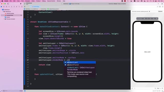 Snow in SwiftUI смотреть онлайн