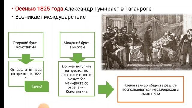 Общественное движение при Александре I. 9 класс смотреть онлайн