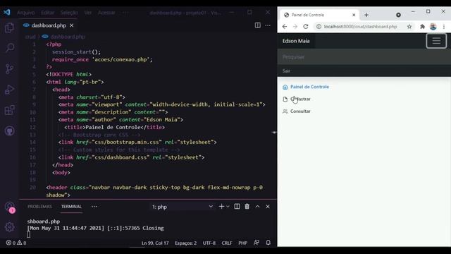 Curso de PHP 7 Aula 16 CRUD com PHP 7 e MySQL 8 parte 1 смотреть онлайн